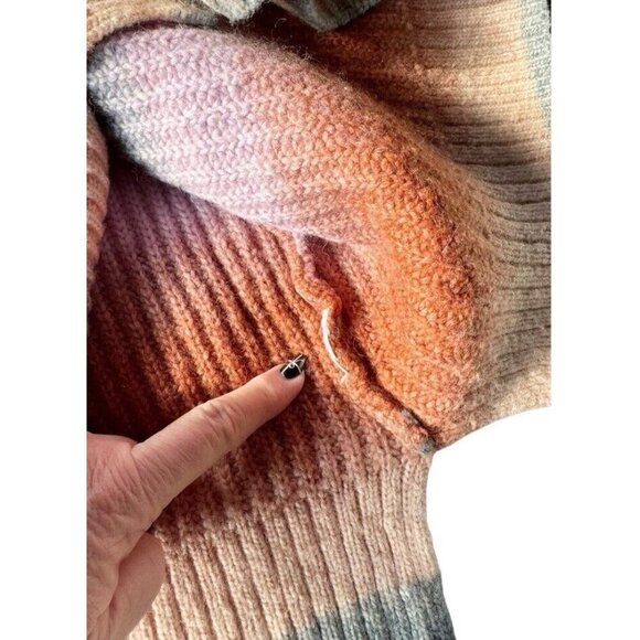 Madewell Women's Sz L Space Dyed Button Shoulder Wool & Alpaca Blend Sweater - Picture 6 of 8